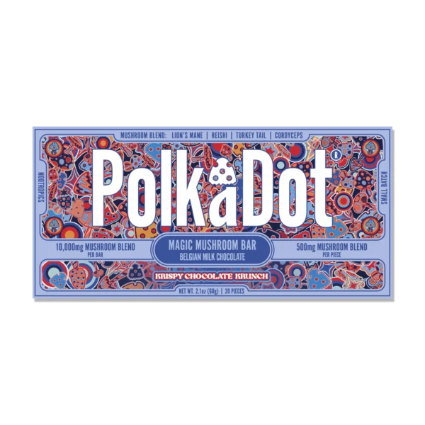 KrispyChocolateKrunch Polka Dot Mushroom Chocolate Bar (10,000mg)